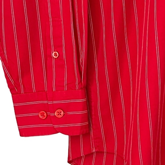 University of Alabama Antigua Red Striped Button-down Shirt Size Medium - Picture 6 of 13